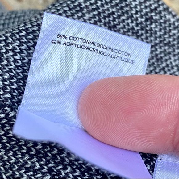 NWT Kasper Color Block Open Front Oversized Grey Gray Combo Cardigan Size S - Picture 7 of 11